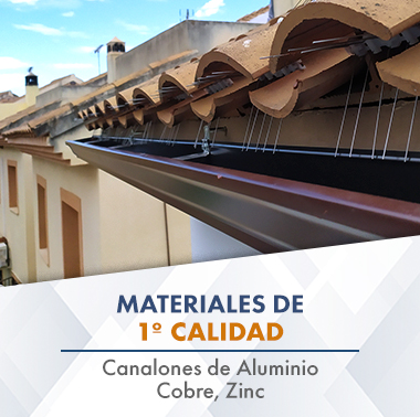 Fabricación e instalación de canalones de Aluminio